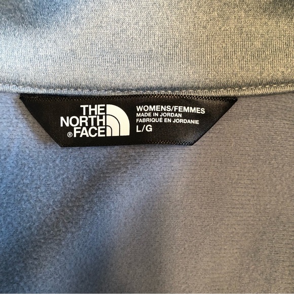The North Face Light Blue Full Zip Softshell Jacket Size L - Picture 6 of 8